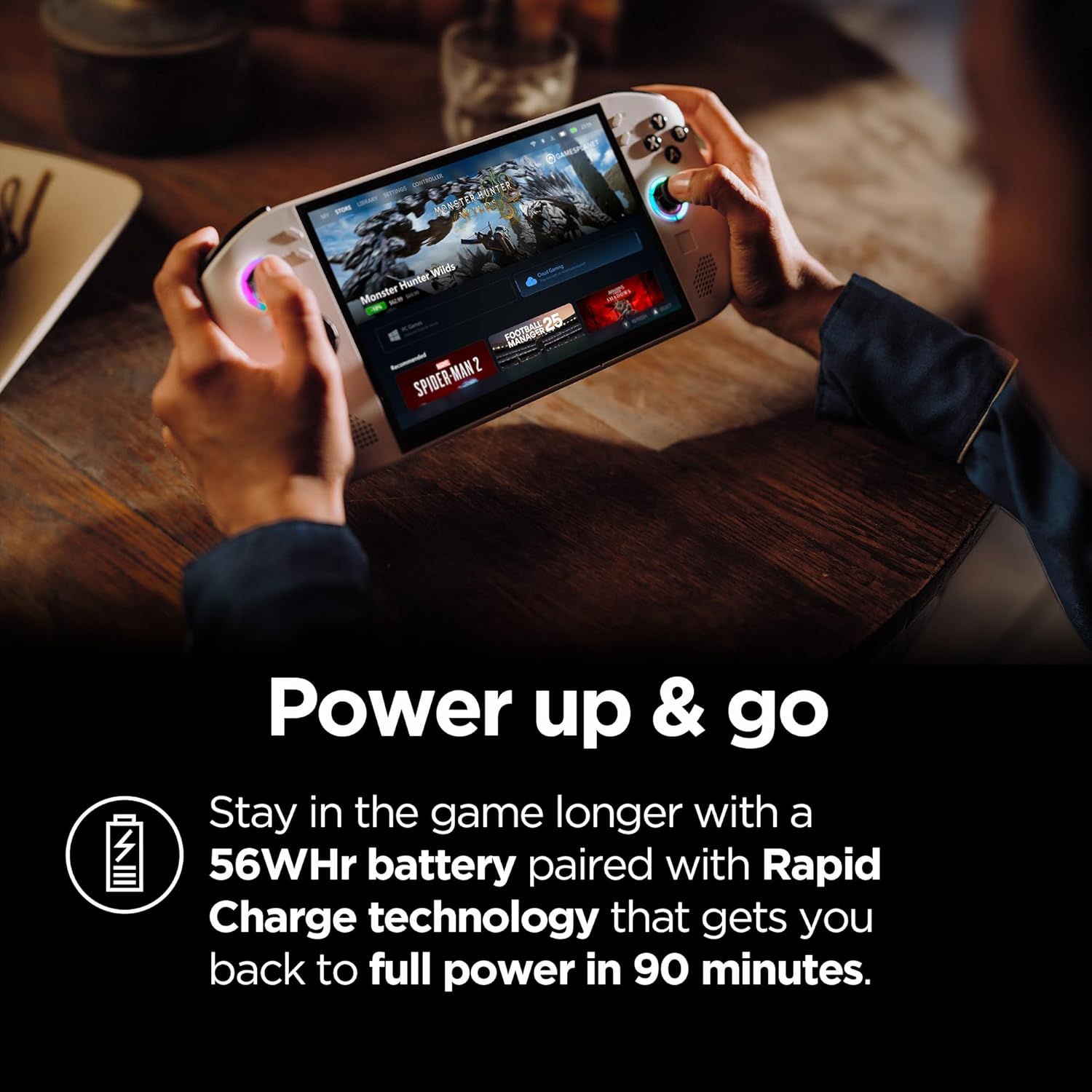 Lenovo Legion Go S - 2025 - Mobile Gaming Console - AMD Radeon graphics - 8" PureSight IPS Display - 120Hz - AMD Ryzen™ Z2 Go - 16GB Memory - 512GB Storage - Glacier White - Free PC Game Pass - Image 6