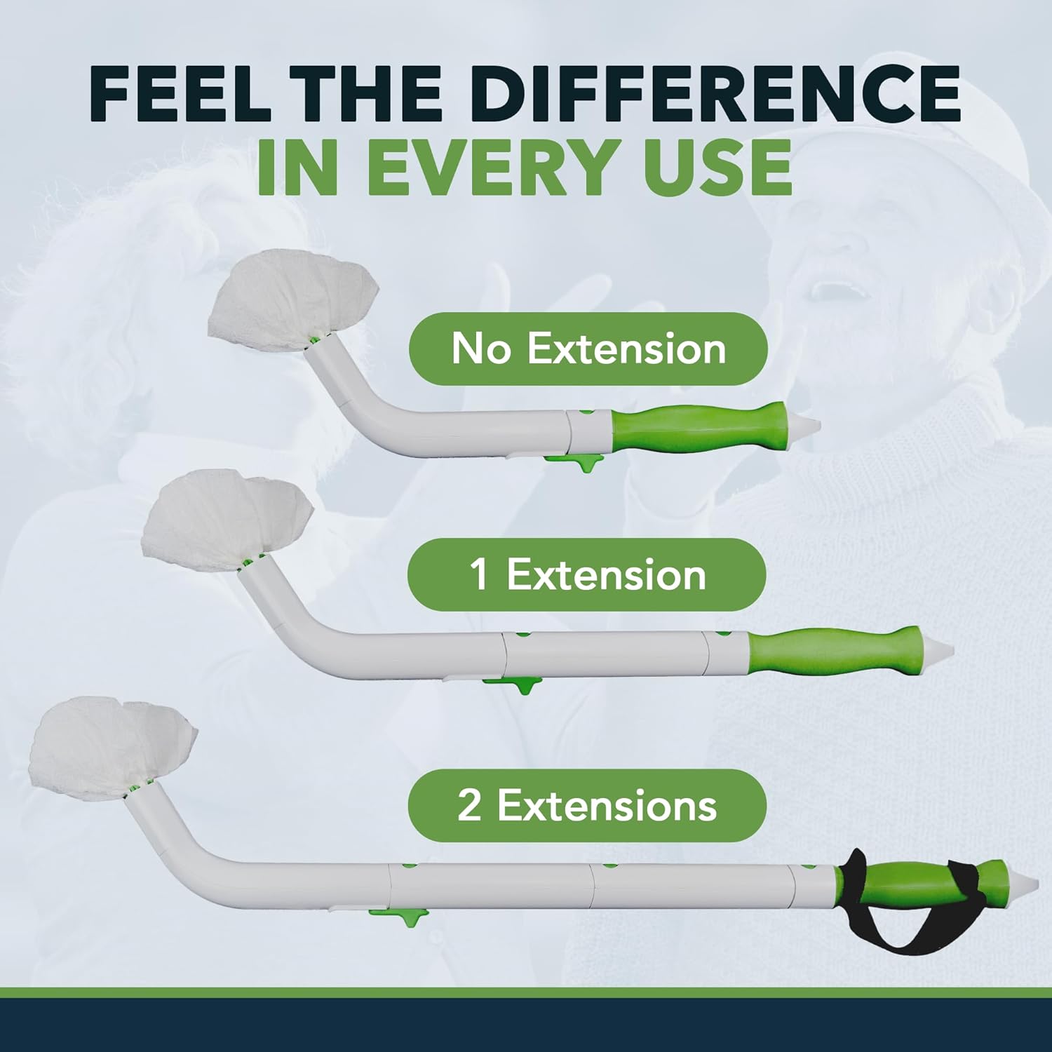 FreedomWand Toilet Tool Extension - 4" Toilet Assist Devices for Wiping Extension Piece - Lightweight and Easy to Use Bathroom Essentials, Adjustable Attachment for Personal Hygiene and Movement - Image 3