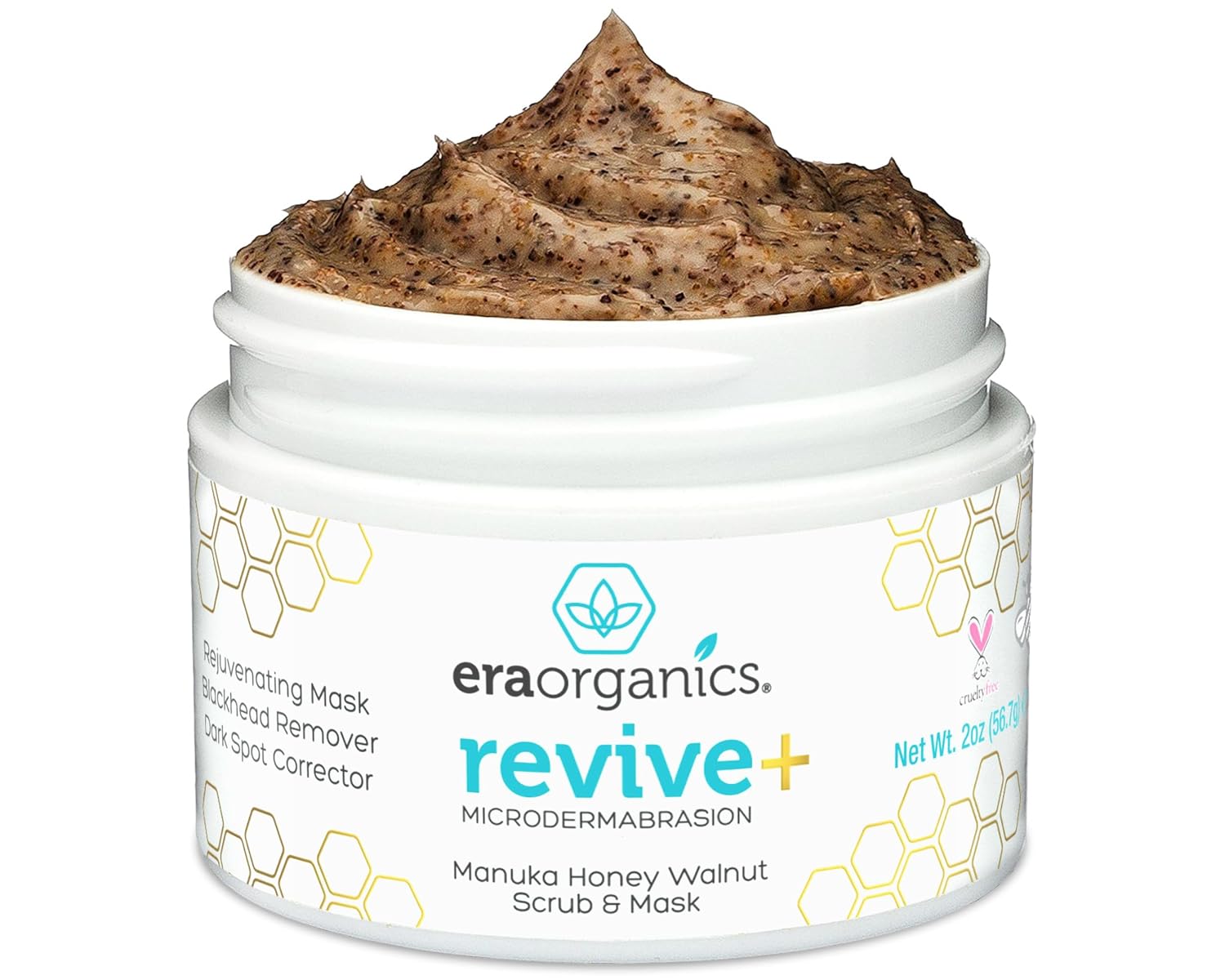 Manuka Honey Exfoliating Face Scrub – Gentle Microdermabrasion Face Exfoliator to Help Smooth, Soften & Balance with Moisturizing Organic Superfoods 2oz