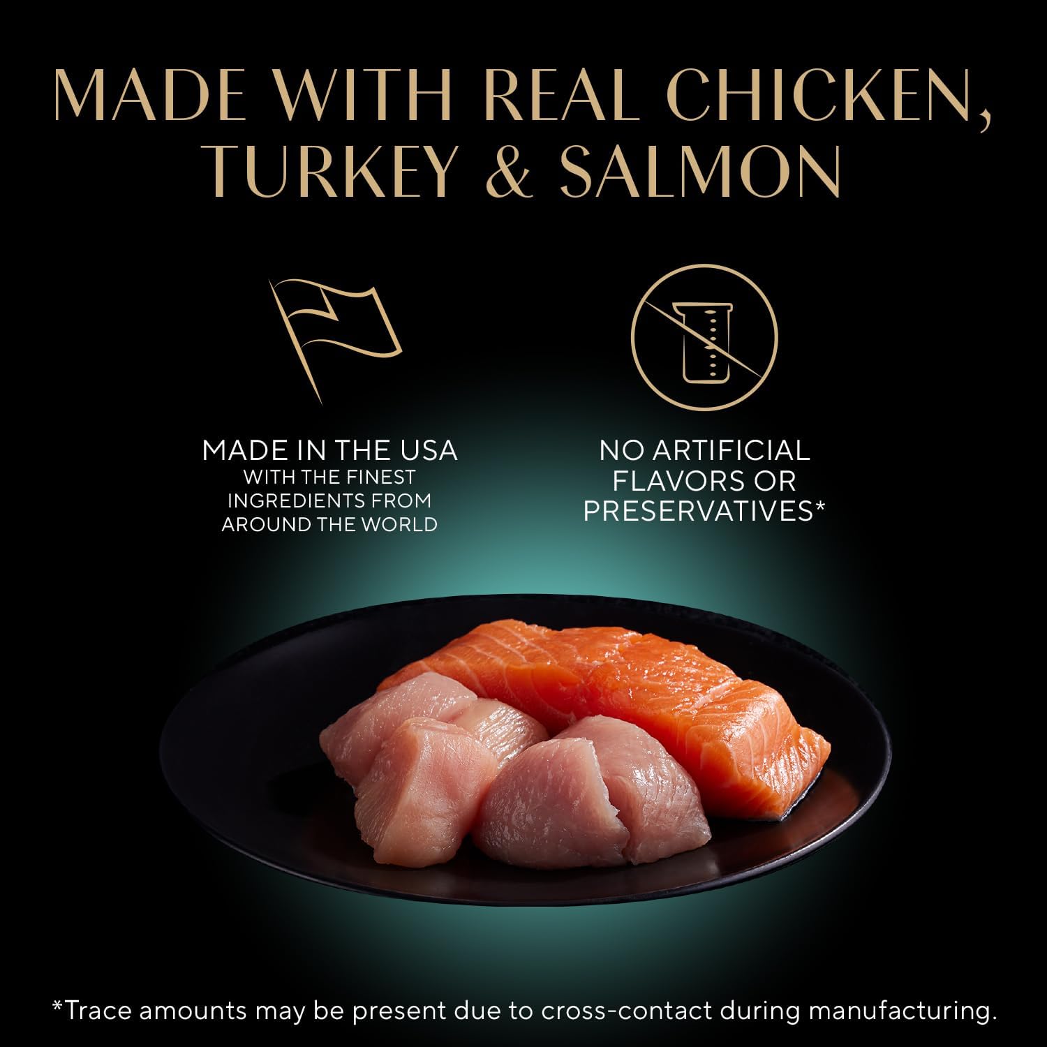 Sheba Perfect Portions Wet Cat Food Cuts in Gravy, Cat Food Wet Recipe, Roasted Chicken Entree, with Sustainable Salmon, Tender Turkey Entree, 2.6 oz. Twin-Pack Trays (24 Count, 48 Servings) - Image 2