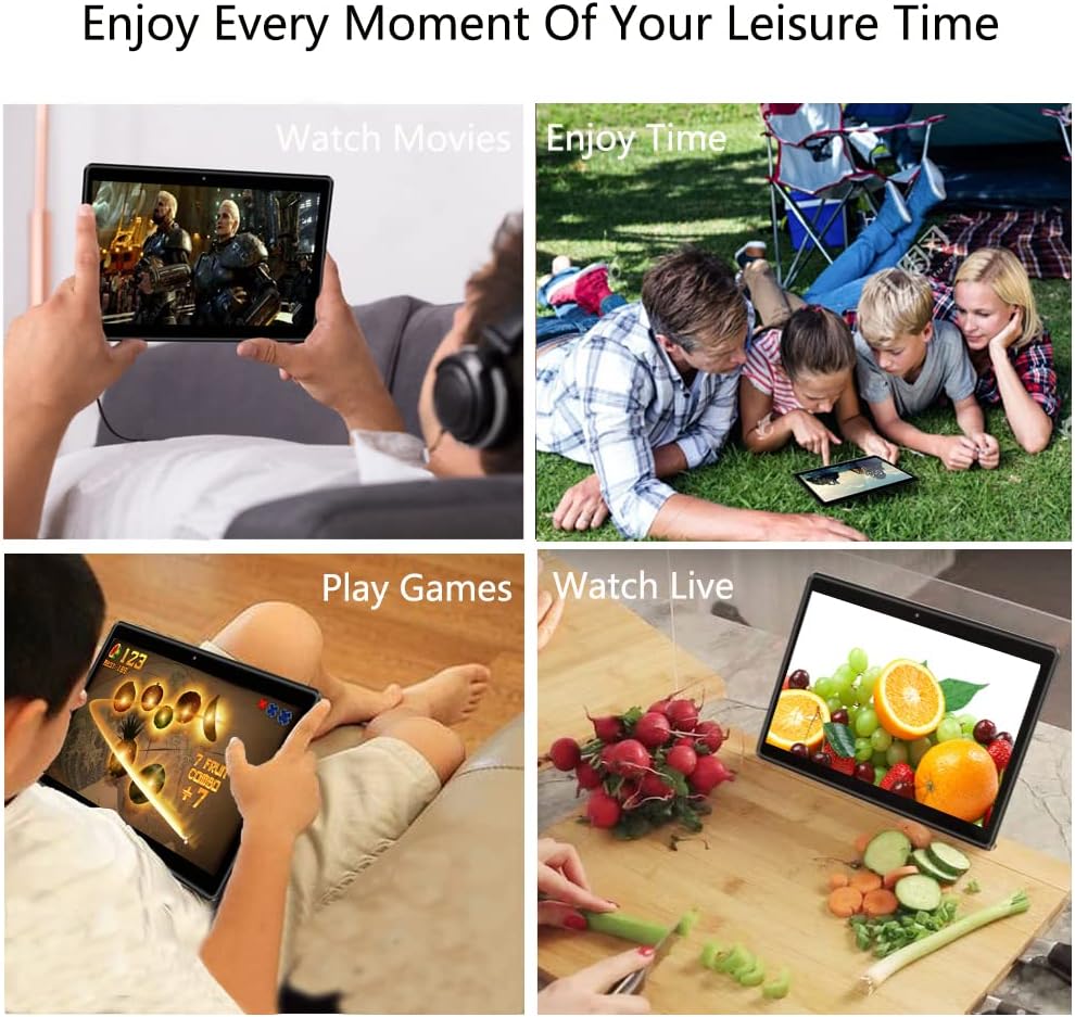 PRITOM Tablet 10 inch, 64GB, Tablet Android, HD IPS Screen, Dual Camera, WiFi, Bluetooth, Tablets with 6000mAh Battery, Touch10 Tab GMS Certified (Black) - Image 6