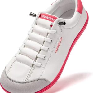 HOBIBEAR Leather Barefoot Shoes Lightweight Wide Toe Box Zero Drop Slip-on Shoes for Women