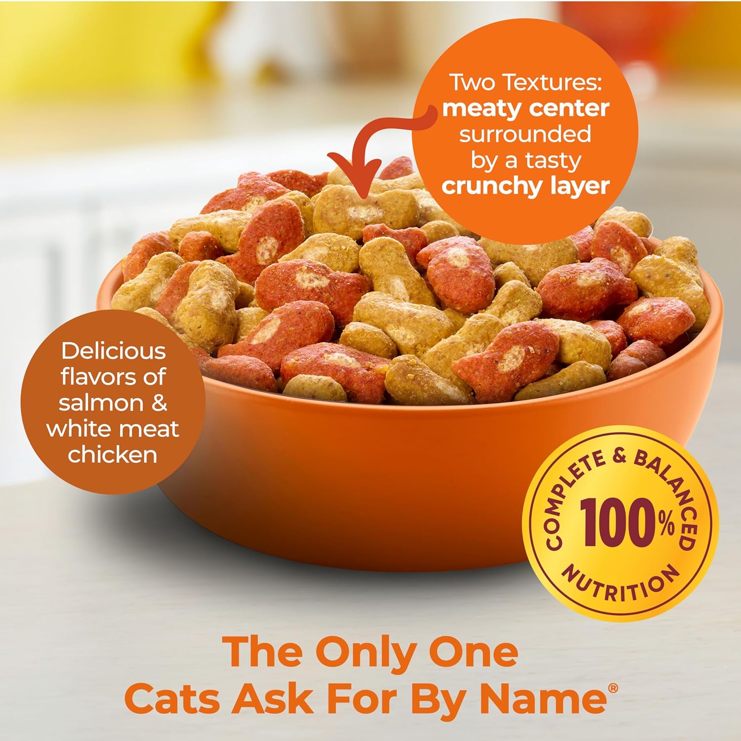 Meow Mix Tender Centers, Salmon & White Meat Chicken Flavors, Dry Cat Food, 20 lb. Bag - Image 3