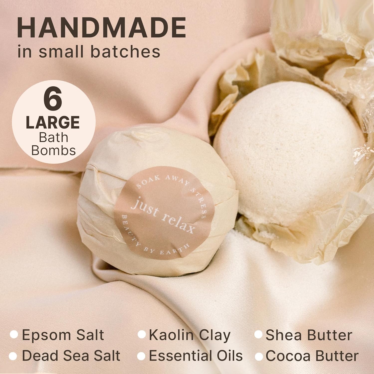 Bath Bombs Gift Set - USA Made with Organic & Natural Ingredients, Mothers Day Gifts for Mom & Wife, Relaxing Spa Gifts for Women & Men - Image 4
