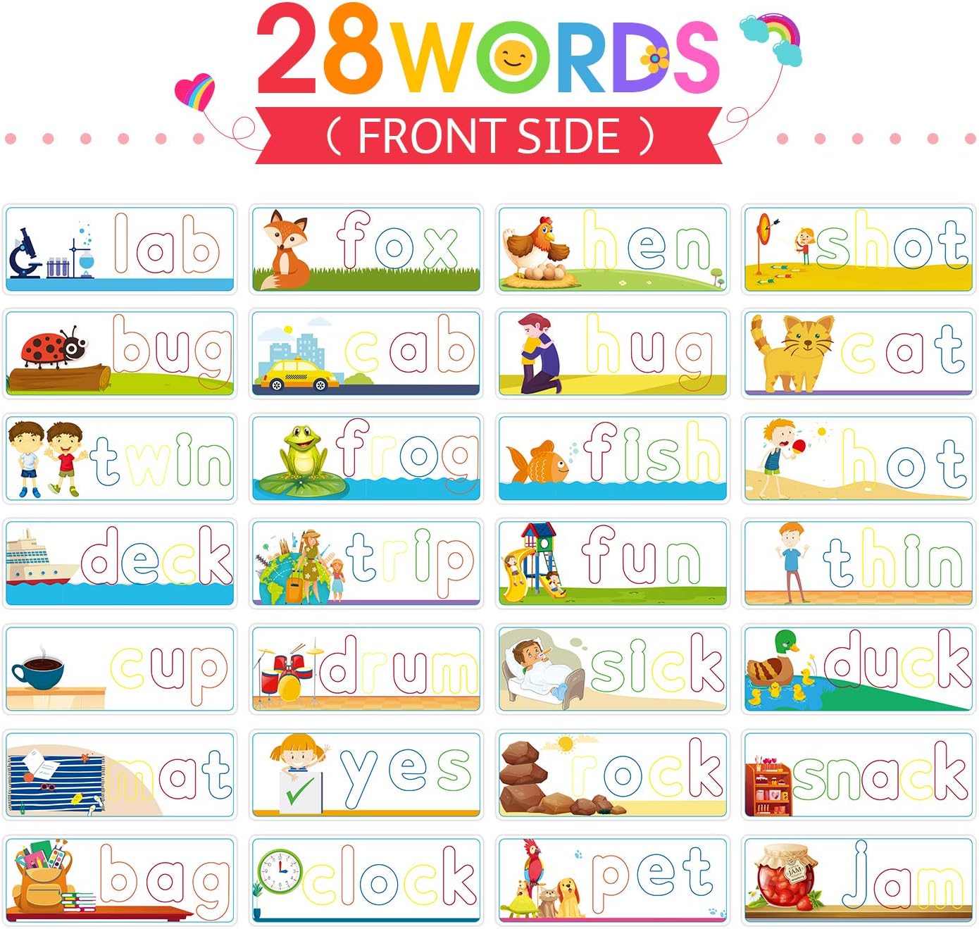 KMUYSL Learning Toys for 3 4 5 6 Years Old Boys and Girls - See & Spell CVC Word Builders with Alphabet Cards for Kids, Preschool Learning Activities Toys, Idea Birthday Gifts for Age 3-5 4-6 Kids - Image 5