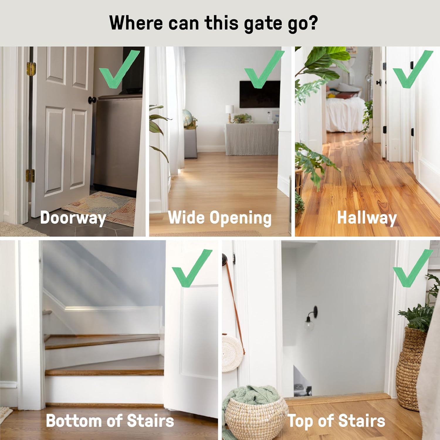 Ingenuity Decorative Extra Tall Baby Gate & Dog Gate, 28.5"-48" Wide, 36" Tall, Hardware or Pressure Mounted, Install on Top or Bottom of Stairs, Banister, or Doorway - White - Image 5