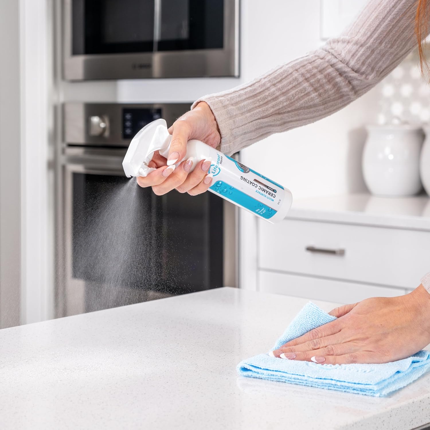 Lifeproof Ceramic Coating Spray Kit - Shine, Seal & Protect Kitchen & Bath Surfaces, Repels Stains & Grime - Image 5