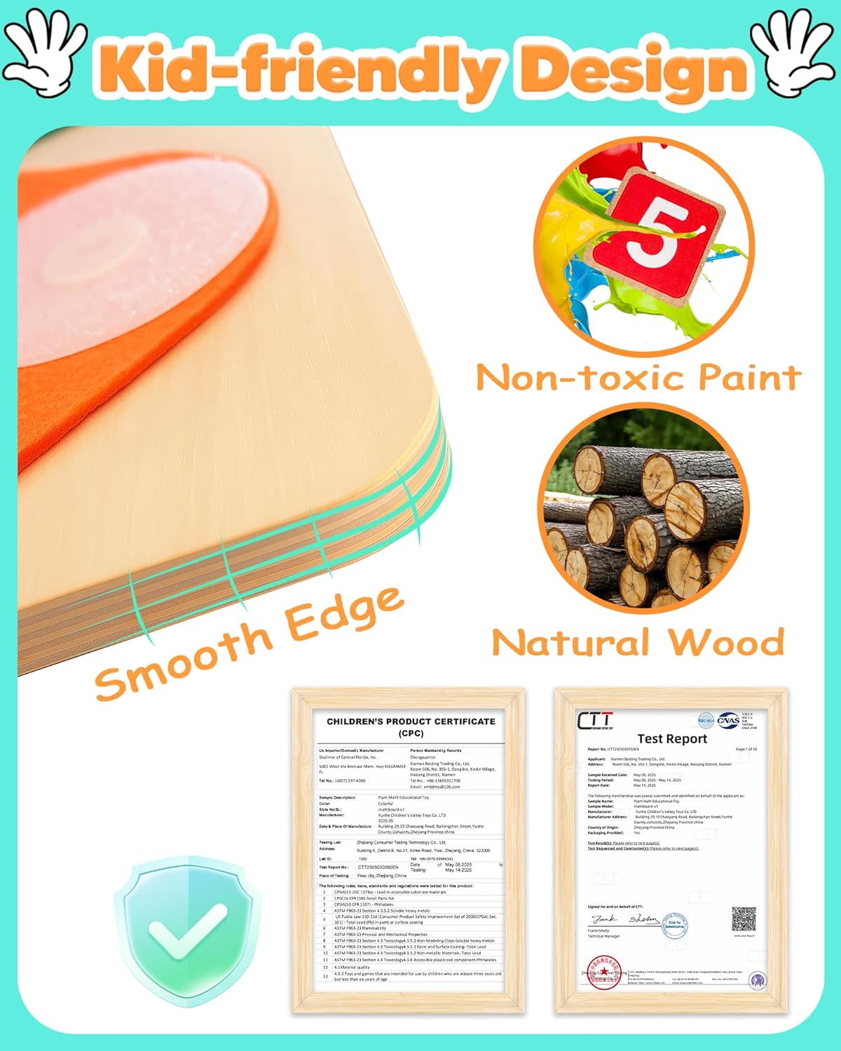 Montessori Educational Learning Toys for 3 4 5 Year Old Boys Girls Birthday Gifts, Toddler Preschool Learning Activities, Number Counting Blocks Toys for Kids, Math Manipulatives Counting Toy for 3-5 - Image 5