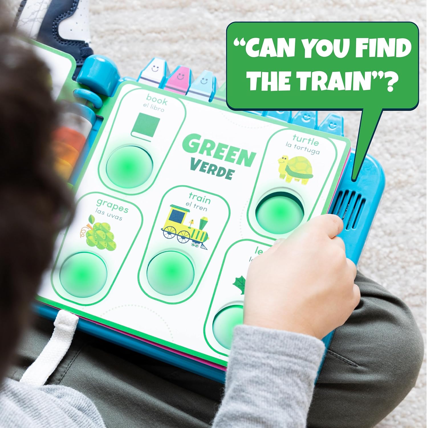 Chuckle & Roar Pop It! Book: Colors – Interactive Sensory Learning Book with Bilingual English & Spanish Play, Grow-with-Me Modes, Quiet Mode, Color Learning Toy for Toddlers Ages 1–4+ - Image 6