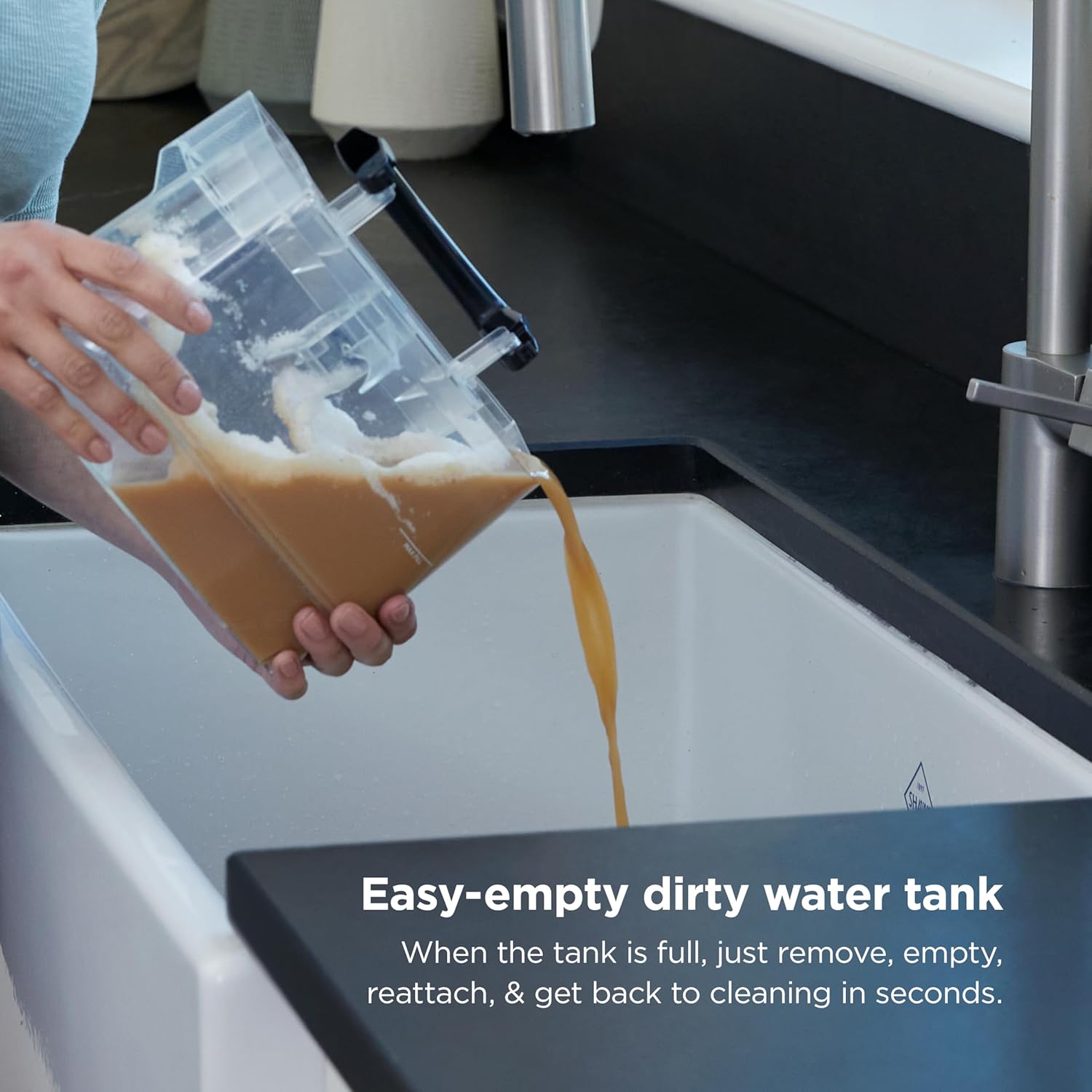 Shark StainStriker Portable Carpet & Upholstery Cleaner with On-Board Self-Cleaning, Spot, Stain, & Odor Eliminator, Includes 2 Cleaning Tools, 2 Cleaning Solutions, Charcoal, PX221BRN - Image 8