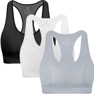 MIRITY Women Racerback Sports Bras – High Impact Workout Gym Activewear Bra