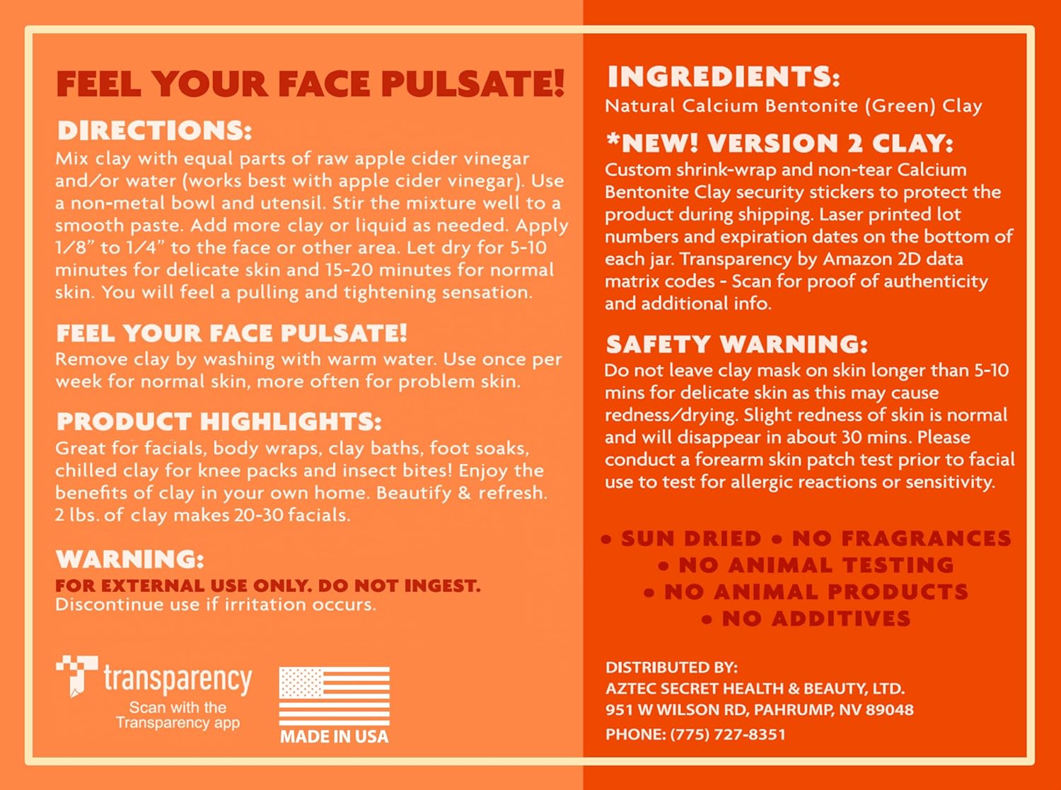 Aztec Secret– Indian Healing Clay 16 Oz – Deep Pore Cleansing Facial & Body Mask – The Original 100% Natural Calcium Bentonite Clay – New Version 2 - Image 2