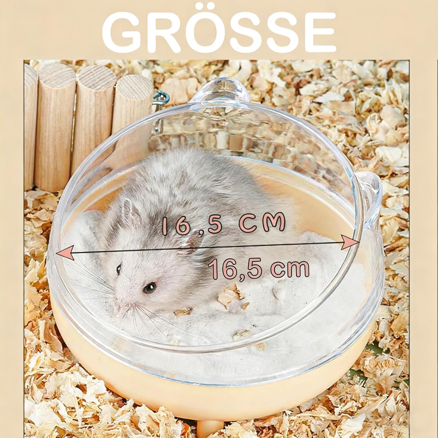 Meow&Woof Hamster Sand Bath Container, Large Sandbox Toilet Gerbil Batheoom, Tiny Chinchilla Dust Bathtub Sand Bath Box for Hamster Cage Accessories 6.5 Inch - Blue - Image 5