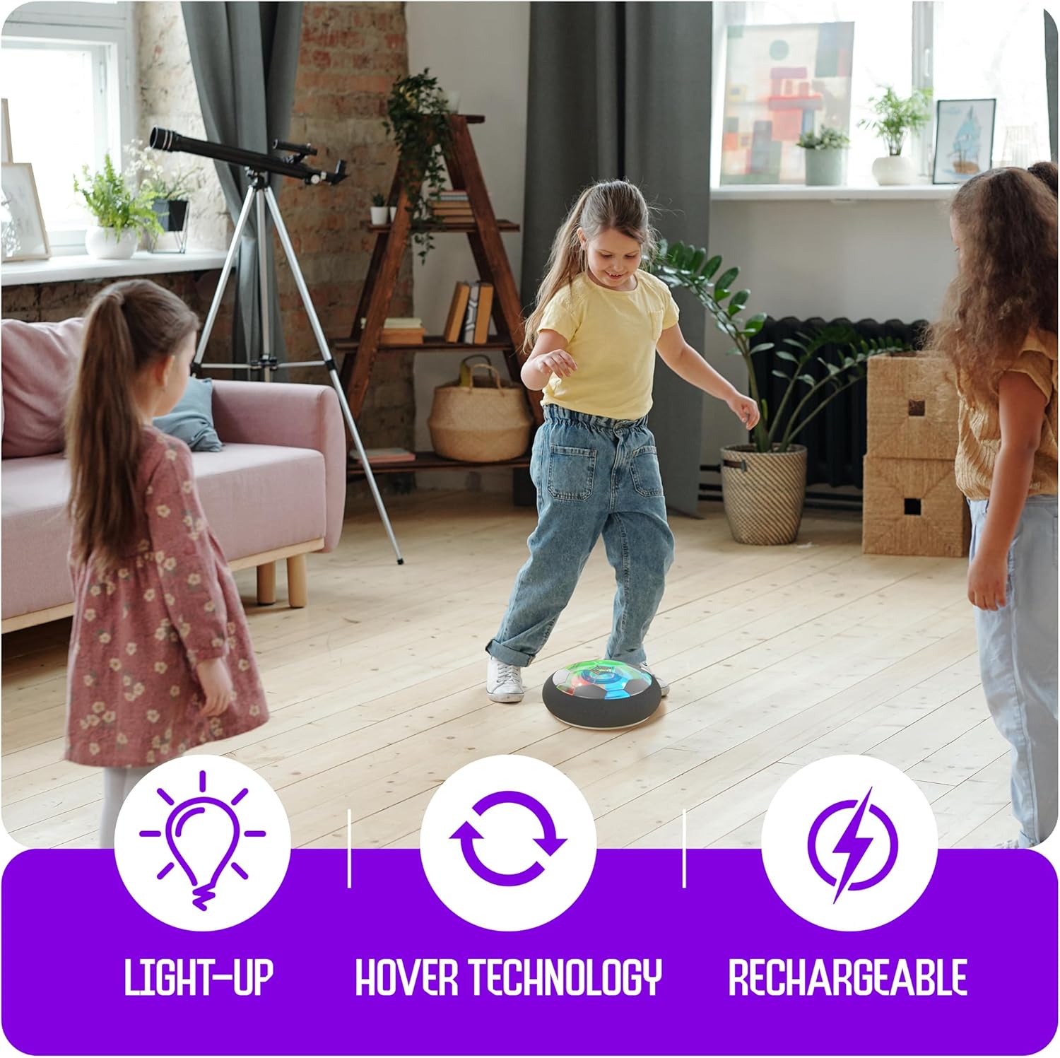 Ninja Blast Hover Soccer Light-Up Ball, Birthday Gift for Boys, Indoor Toy Games, Kids Gifts for Age 5, 6, 7, 8, 9, 10, 11, 12 Years Old, Boy Toys for Age 3 Years and Up. - Image 3