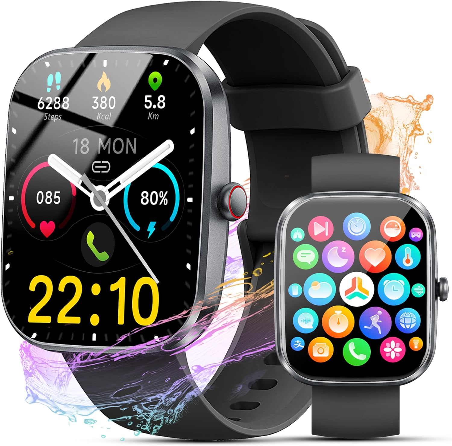 Smart Watch for Men Women (Answer/Make Call), 2026 New 1.91" HD SmartWatch, Fitness Watch with 120+ Sport Modes, IP68 Waterproof, Pedometer, Heart Rate/Sleep Monitor, Activity Tracker for Android iOS