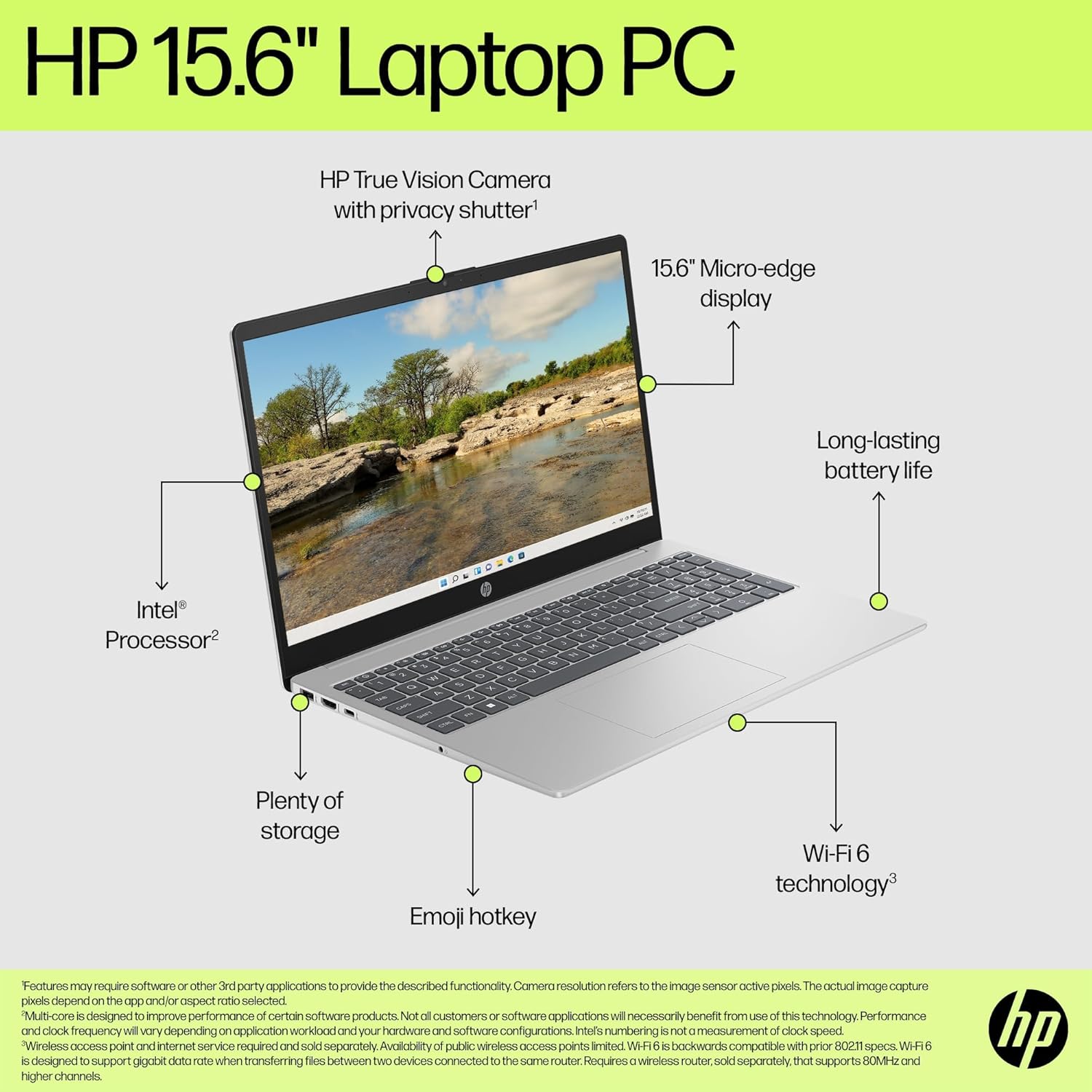 HP 15.6" FHD Laptop 2026 Edition with Copilot AI, 16GB RAM, 512GB SSD, Intel Processor, Long Battery Life, Lightweight 3.64 lbs, Microsoft 365, Windows 11 for Students & Office, Type-RJ45 Cable - Image 7