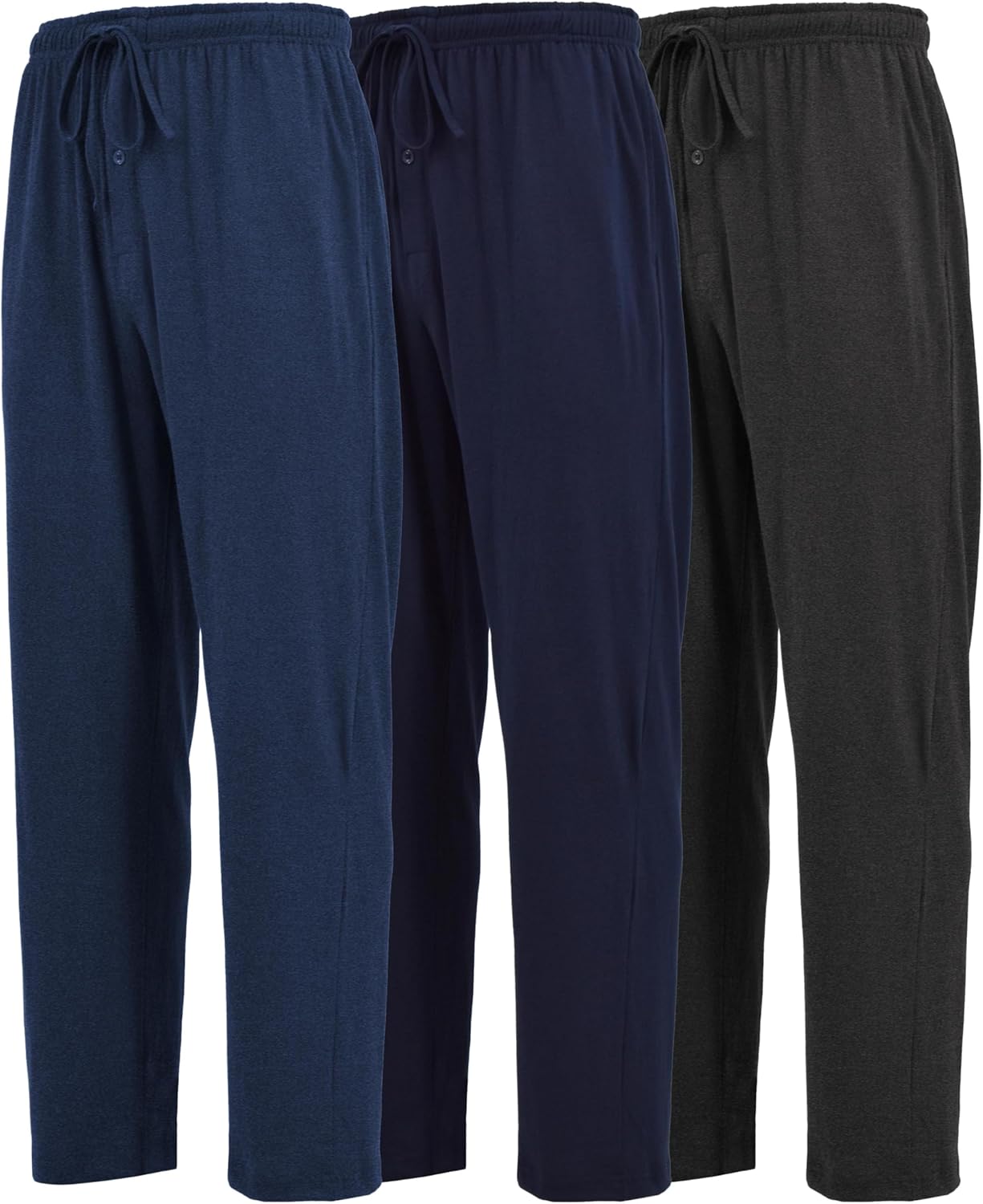 Andrew Scott Men's Cotton Lounge Pants | Multi Packs & Colors | Soft & Light Drawstring Yoga & Sleep PJ Bottoms