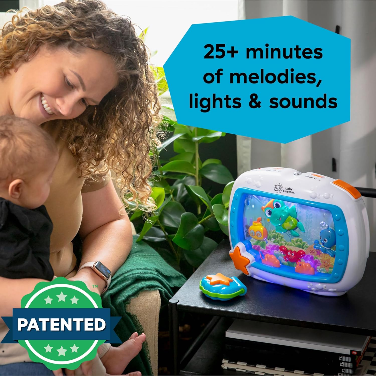 Baby Einstein Sea Dreams Soother Musical Crib Toy and Sound Machine, Newborn and up - Image 2