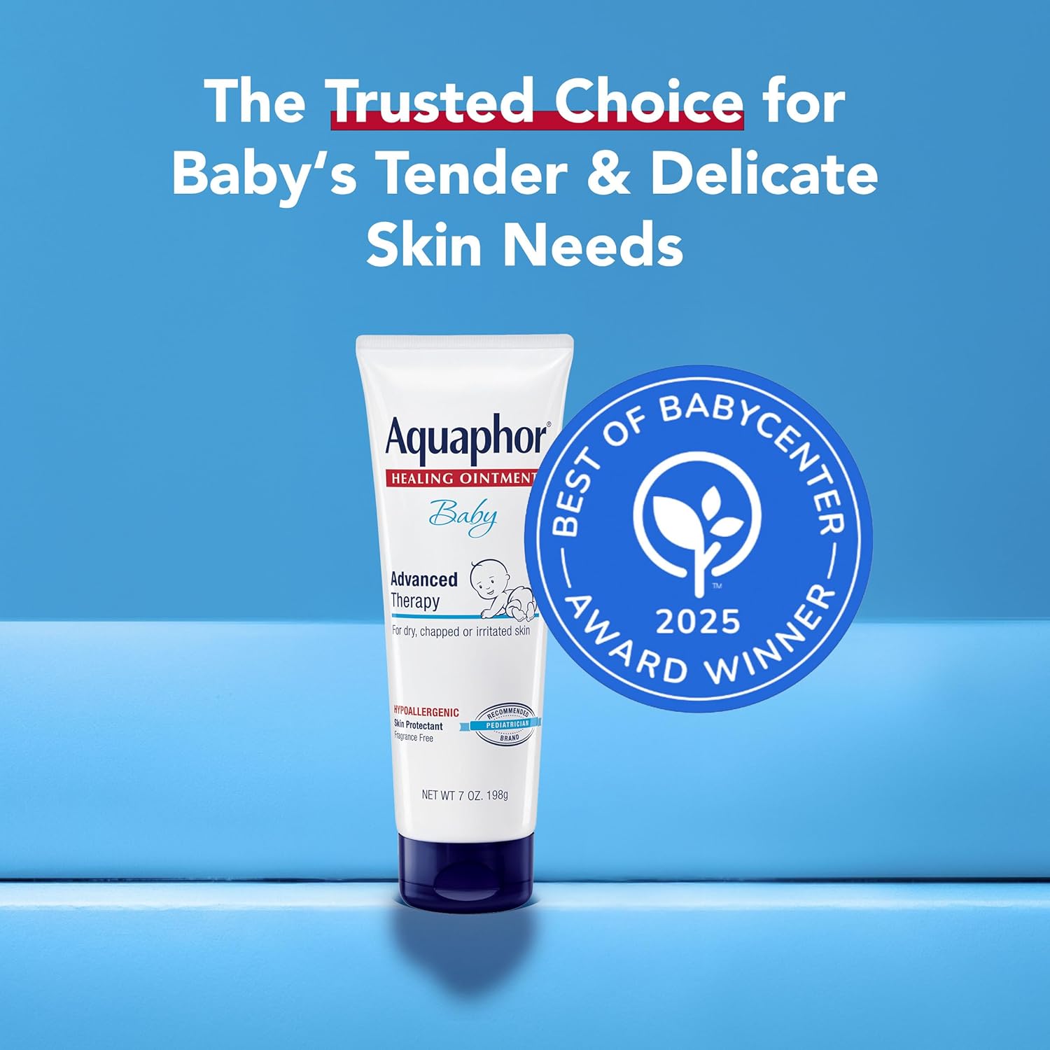 Aquaphor Baby Healing Ointment Advanced Therapy Skin Protectant, Dry Skin and Diaper Rash Ointment, 7 Oz Tube - Image 8
