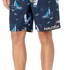 Nautica Men’s Soft Woven 100% Cotton Elastic Waistband Sleep Pajama Short