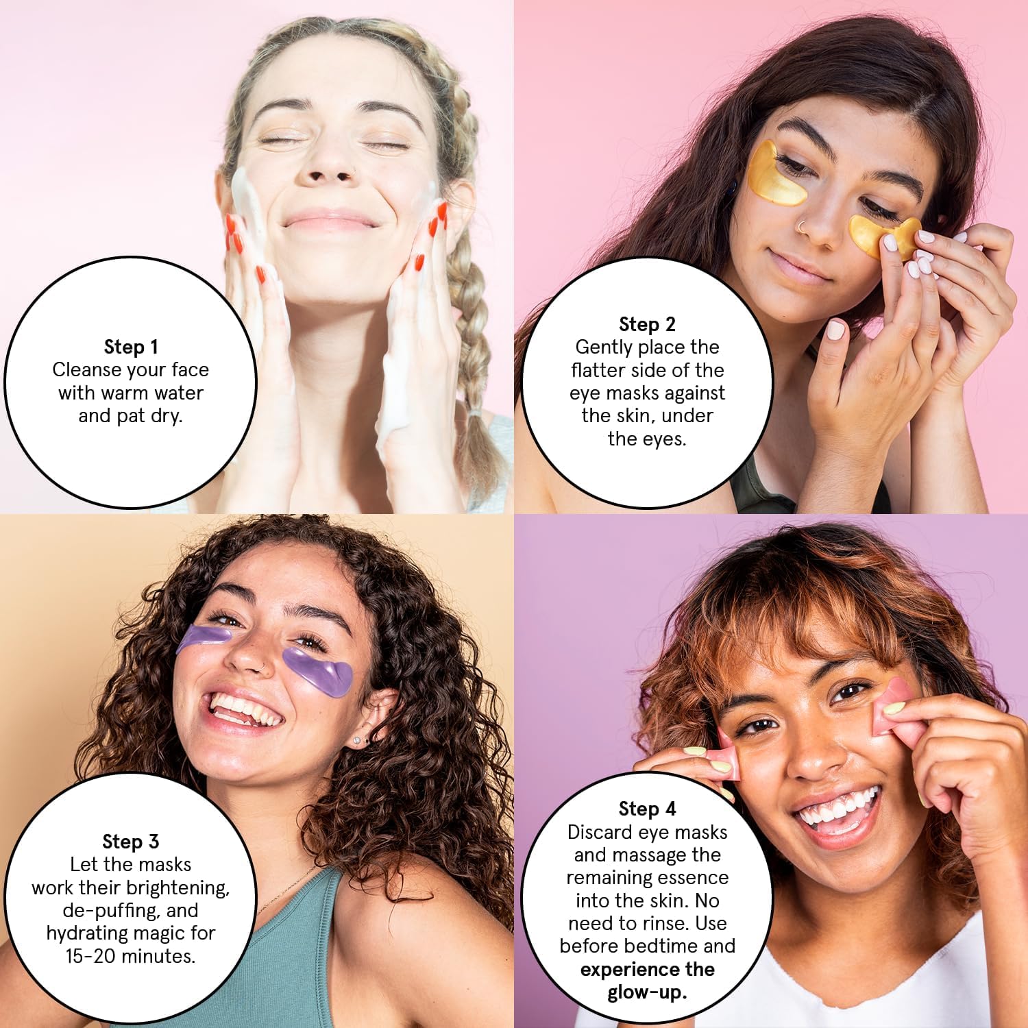 grace & stella Retinol Under Eye Patches for Puffy Eyes & Dark Circles - Restoring Gel Under Eye Masks with Hyaluronic Acid - Birthday Gifts for Women, Bachelorette Party Favors (Purple, 24 Pairs) - Image 7