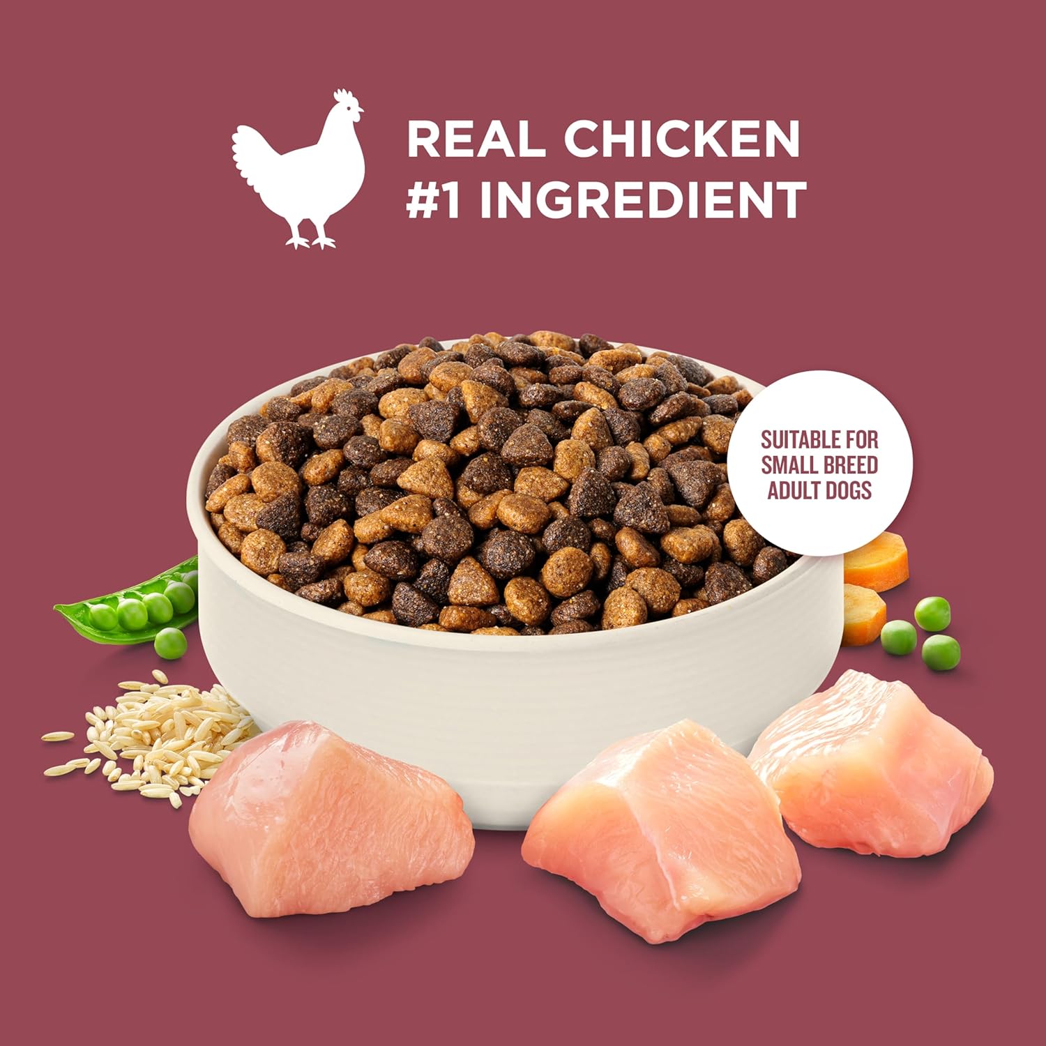 Nutrish Rachael Ray Dry Dog Food Small Breed Real Chicken & Veggies Recipe, 5 lb. Bag - Image 4