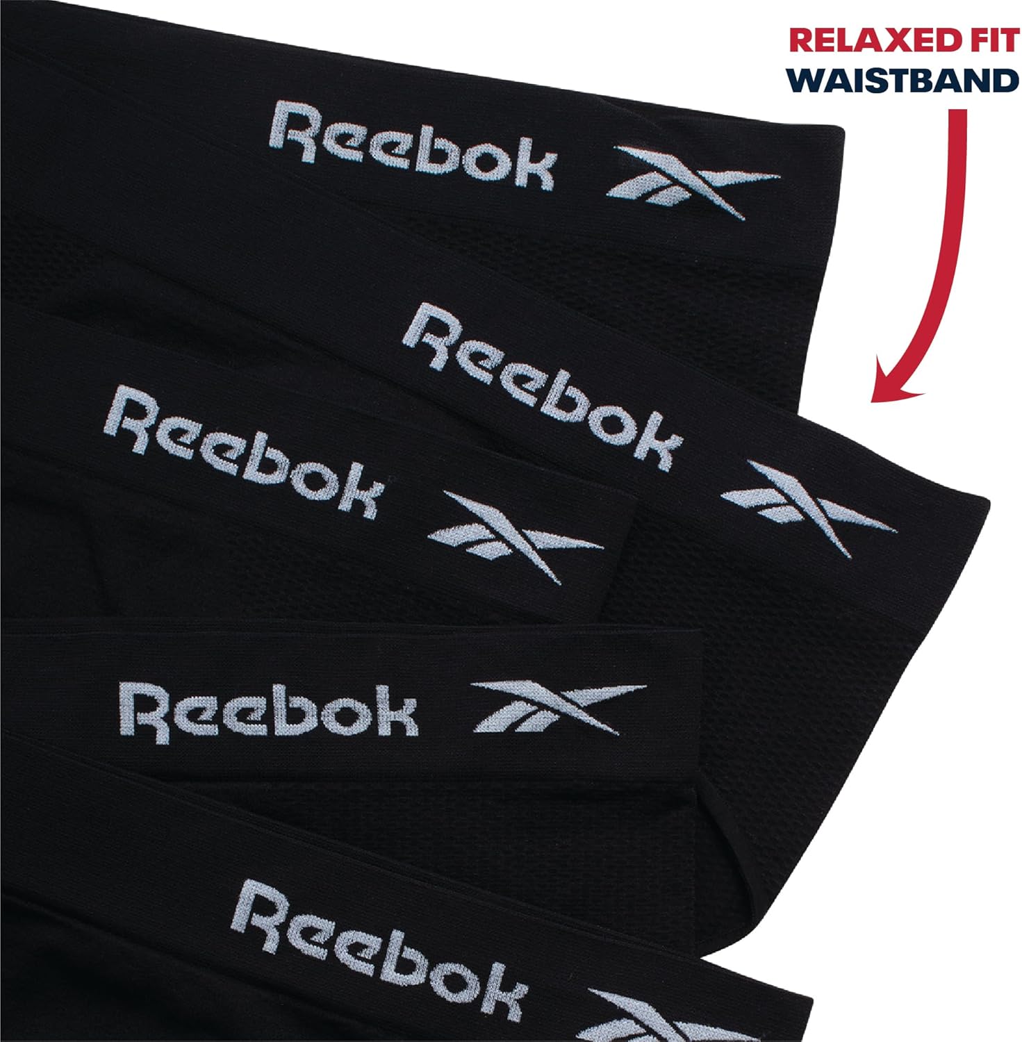 Reebok Hipster Panties for Women - 5 Pack Stretch Performance Seamless Underwear with Relaxed Tag-Free Waistband (S-XL) - Image 5