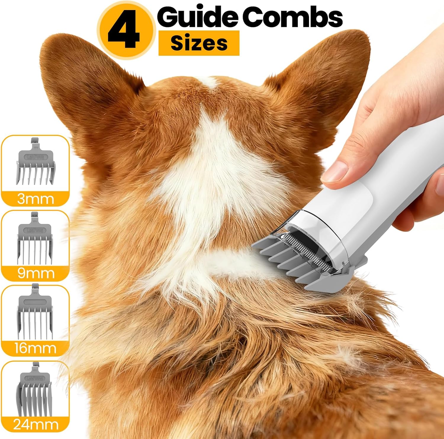 FIXR Dog Grooming Vacuum, All-in-One Pet Grooming Kit with Hair Clipper & Shedding Brush, Low Noise 12,000Pa Dog Hair Remover Vacuum, Pet Groomer Set with Cleaning Brushes, PG01 - Image 5