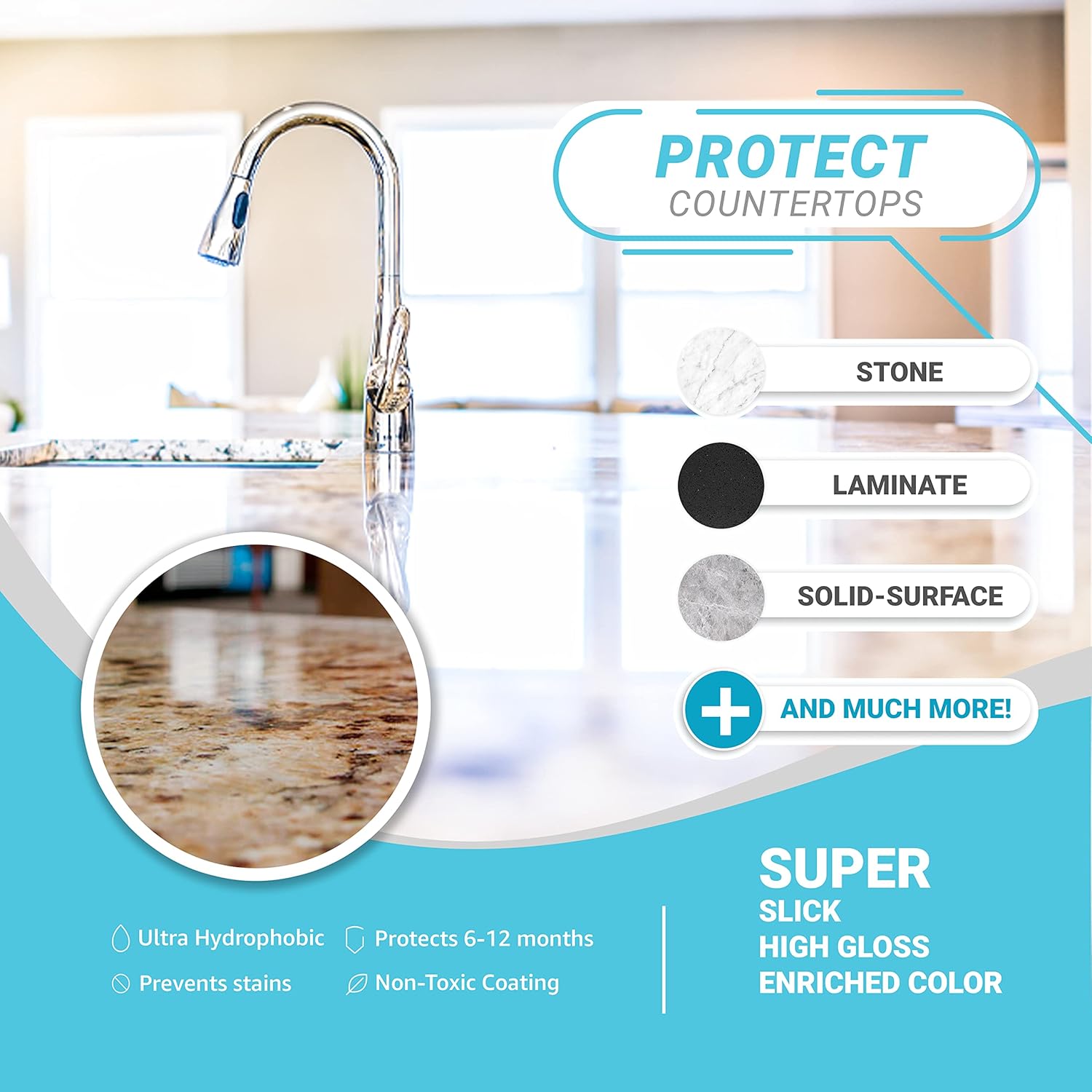 Lifeproof Ceramic Coating Spray Kit - Shine, Seal & Protect Kitchen & Bath Surfaces, Repels Stains & Grime - Image 4