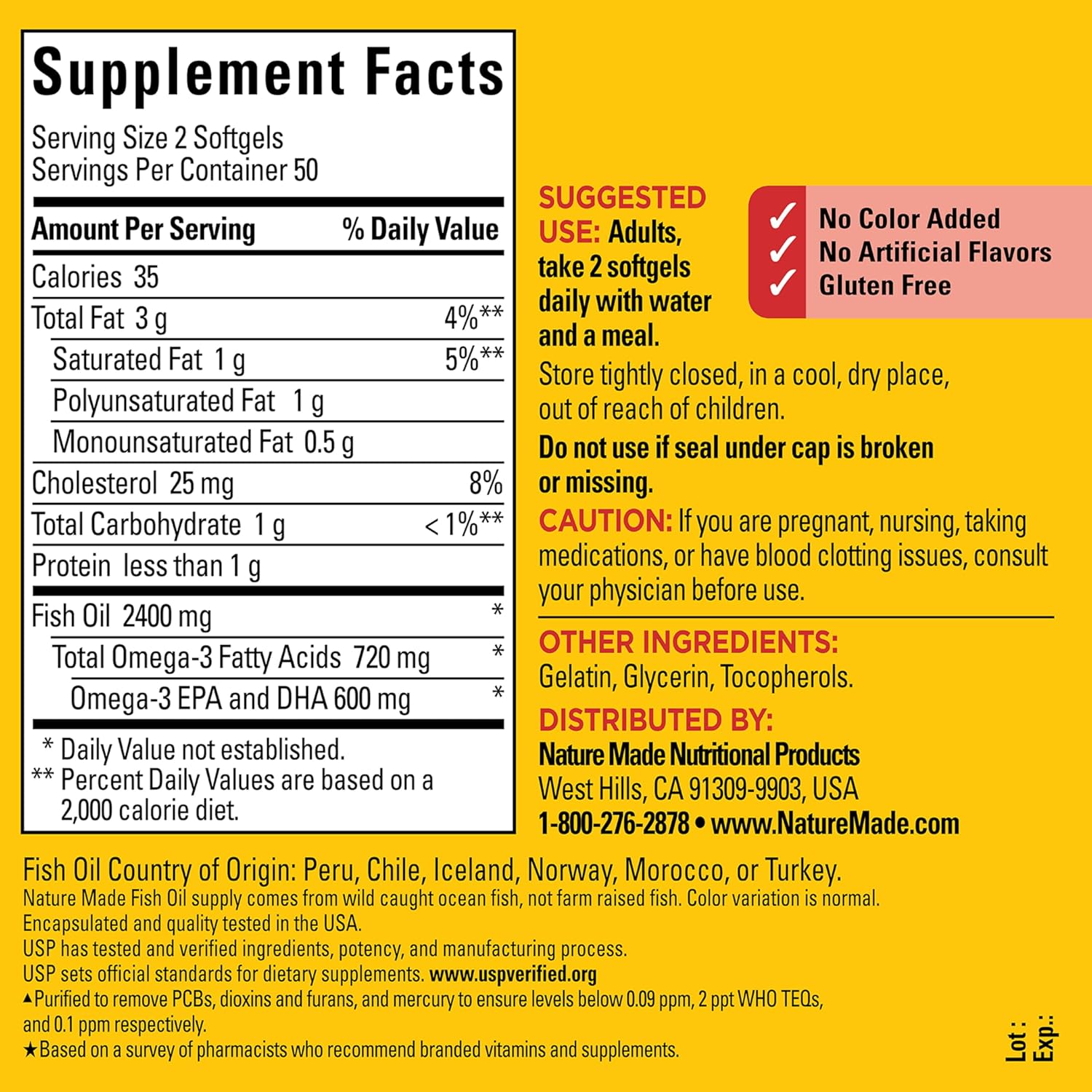 Fish Oil 1200mg, 100 Softgels, Fish Oil Omega 3 Supplement For Heart Health - Image 6