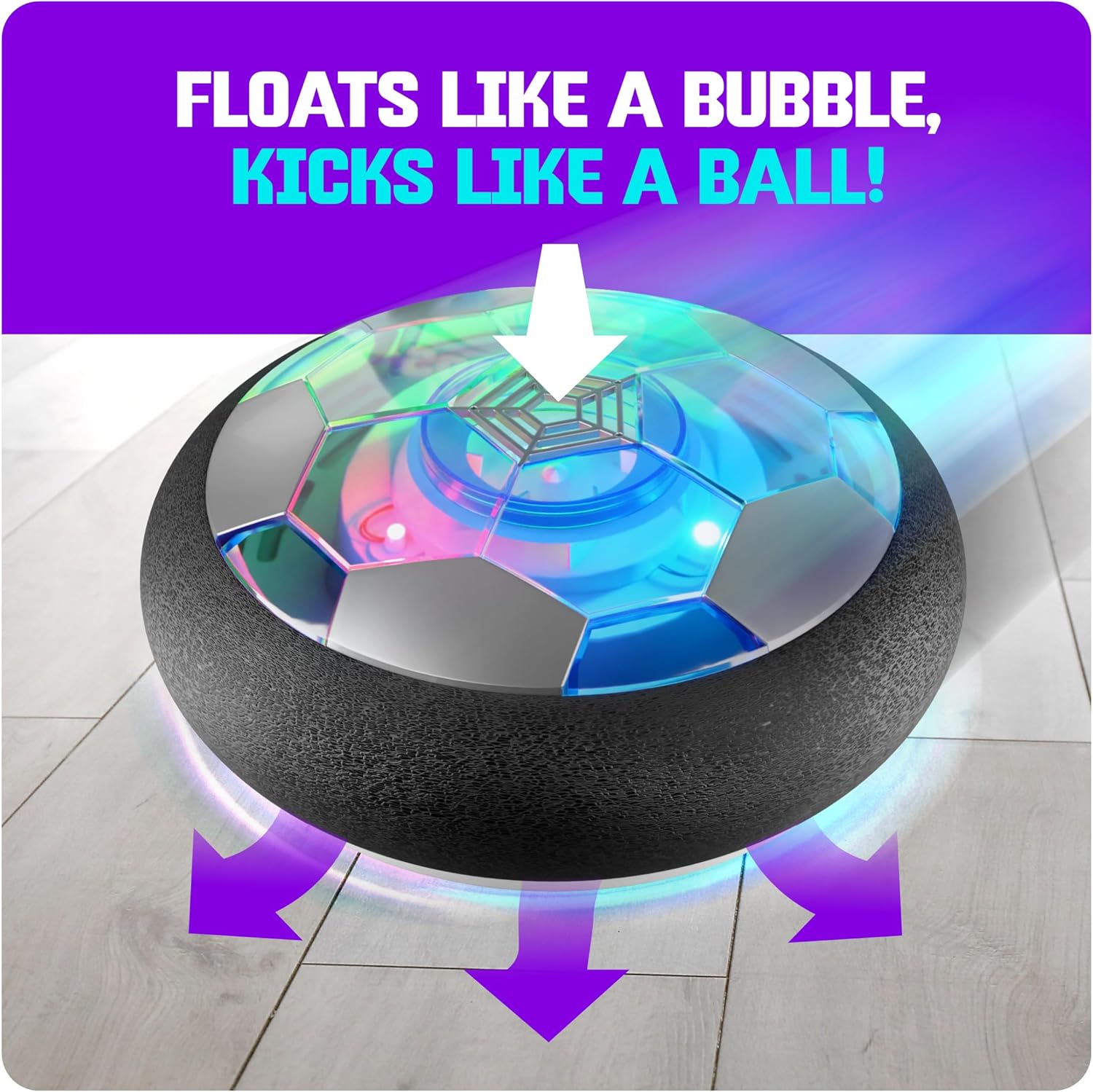 Ninja Blast Hover Soccer Light-Up Ball, Birthday Gift for Boys, Indoor Toy Games, Kids Gifts for Age 5, 6, 7, 8, 9, 10, 11, 12 Years Old, Boy Toys for Age 3 Years and Up. - Image 2