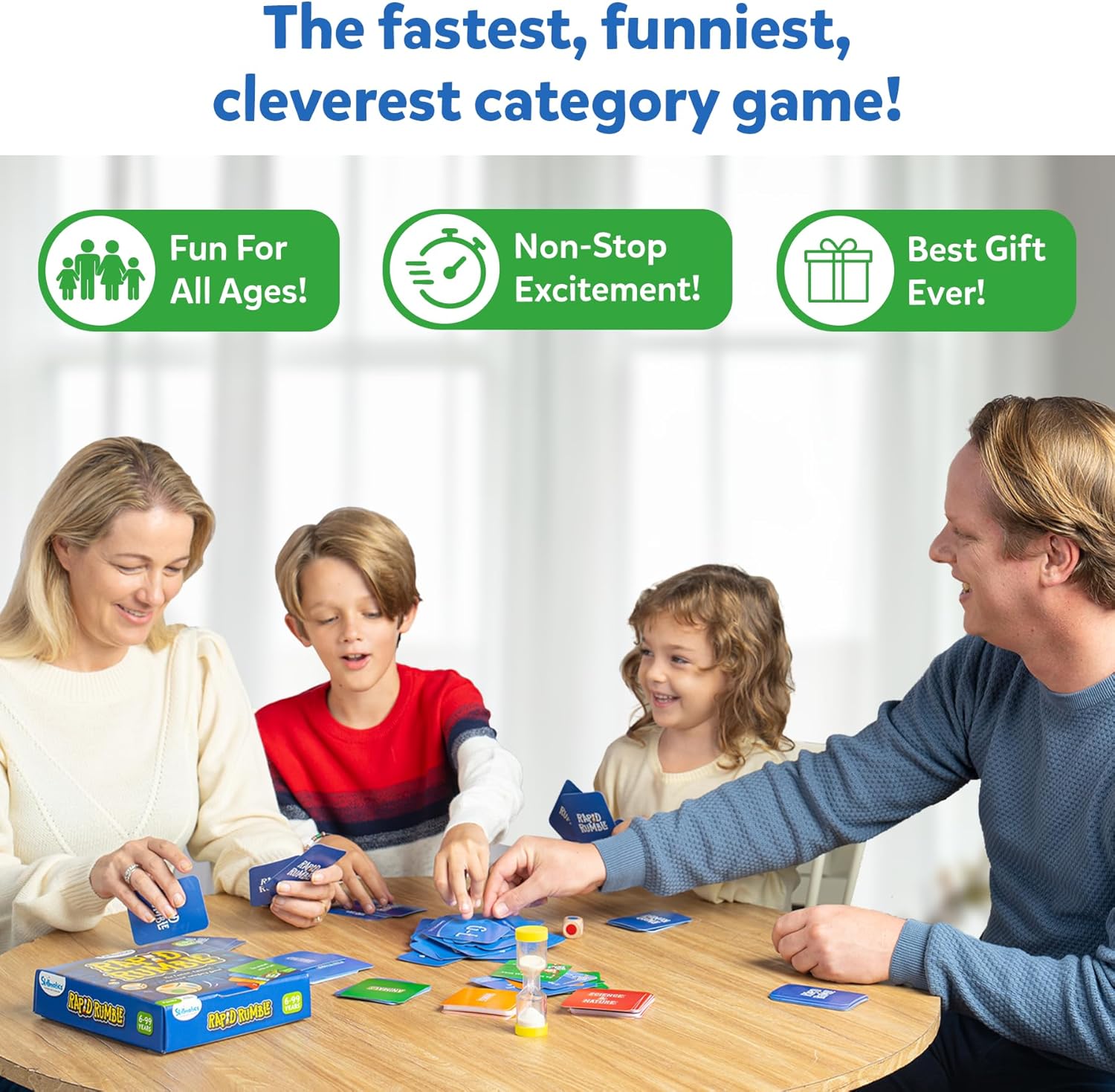 Skillmatics Rapid Rumble - Fast-Paced Board Game for Kids, Teens & Adults, Fun for Family Game Night & Educational Toy, Quick-Thinking Card Game, Gift for Ages 6, 7, 8, 9 & Up - Image 2