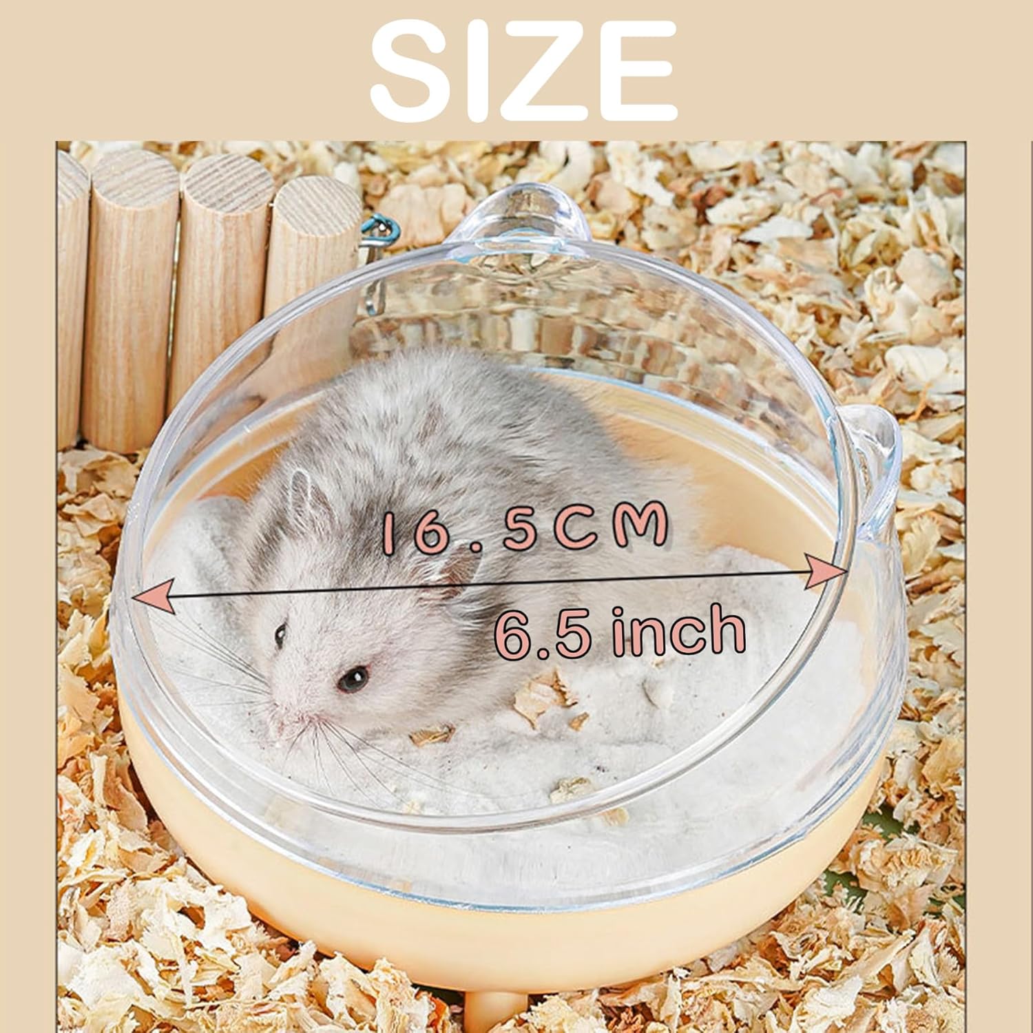 Meow&Woof Hamster Sand Bath Container, Large Sandbox Toilet Gerbil Batheoom, Tiny Chinchilla Dust Bathtub Sand Bath Box for Hamster Cage Accessories 6.5 Inch-Light Green - Image 2
