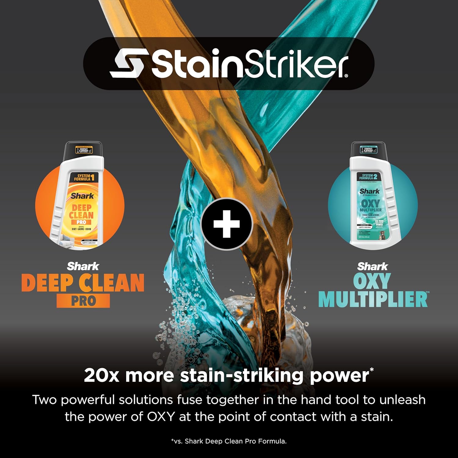Shark StainStriker Portable Carpet & Upholstery Cleaner with On-Board Self-Cleaning, Spot, Stain, & Odor Eliminator, Includes 2 Cleaning Tools, 2 Cleaning Solutions, Charcoal, PX221BRN - Image 2
