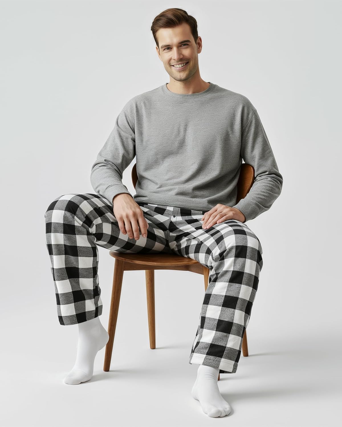 NY Threads Mens Flannel Pajama Pants with Pockets Soft Cotton Sleepwear Lounge PJ Bottoms - Image 5