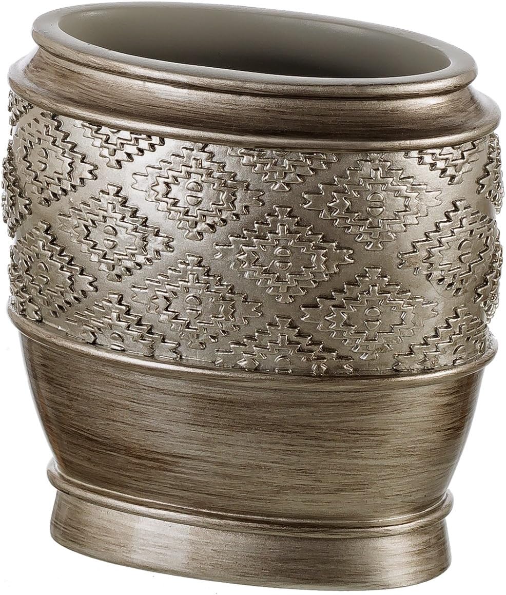 Creative Scents Dublin Silver Bathroom Accessory Set - Brushed Silver Bathroom Sets Accessories - 4 Piece Bathroom Set Includes: Soap Dispenser, Toothbrush Holder, Soap Dish and Tumbler - Image 4