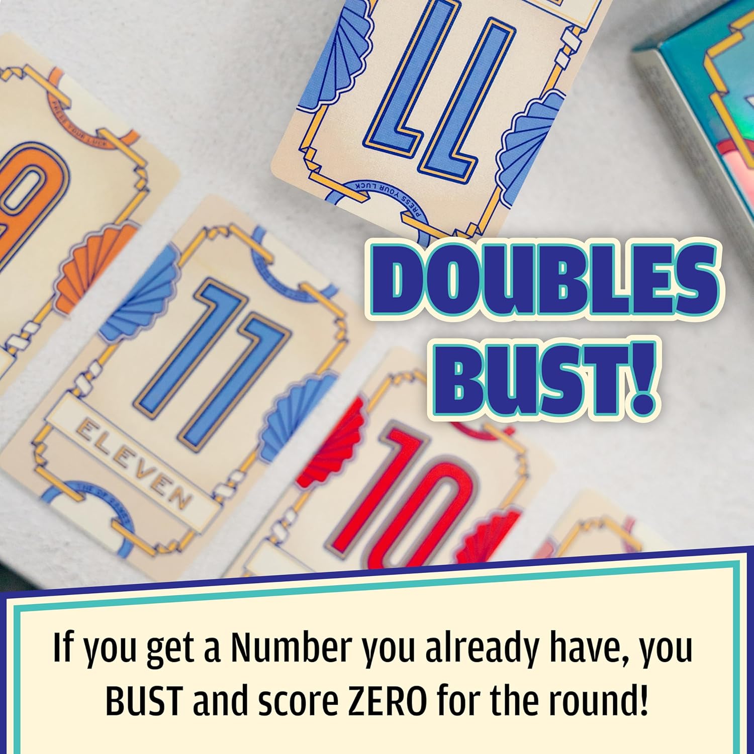 USAOPOLY Flip 7, The Ultimate Blend of Press Your Luck & Strategy, Fast-Paced Addictive Card Game,Quick to Learn & Easy to Teach,Perfect for Game Nights, 3+ Players, Ages 8 & Up, 20 Minutes Play Time - Image 5