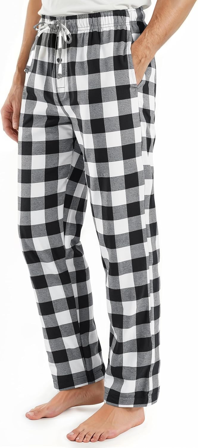 NY Threads Mens Flannel Pajama Pants with Pockets Soft Cotton Sleepwear Lounge PJ Bottoms