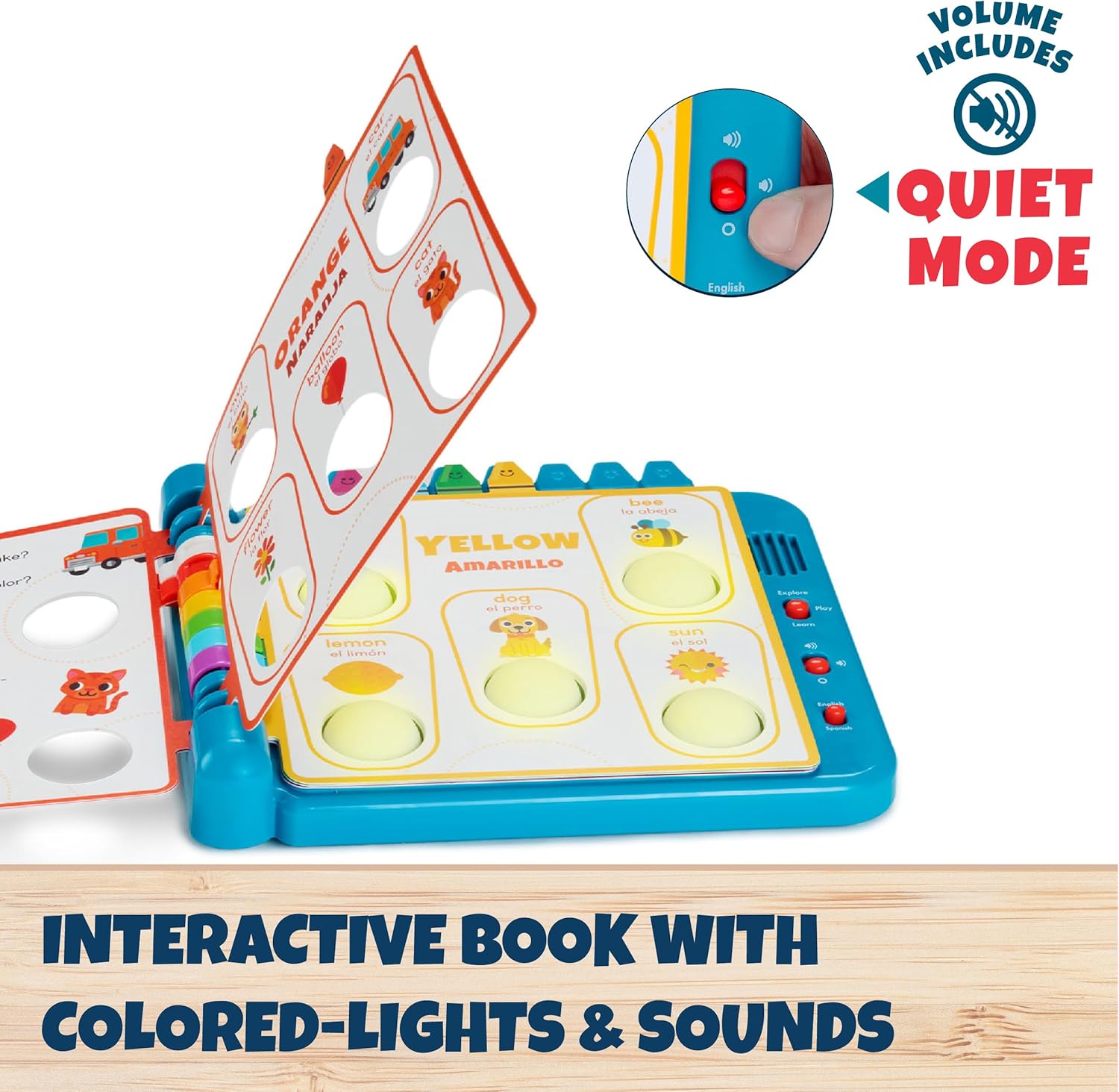 Chuckle & Roar Pop It! Book: Colors – Interactive Sensory Learning Book with Bilingual English & Spanish Play, Grow-with-Me Modes, Quiet Mode, Color Learning Toy for Toddlers Ages 1–4+ - Image 2