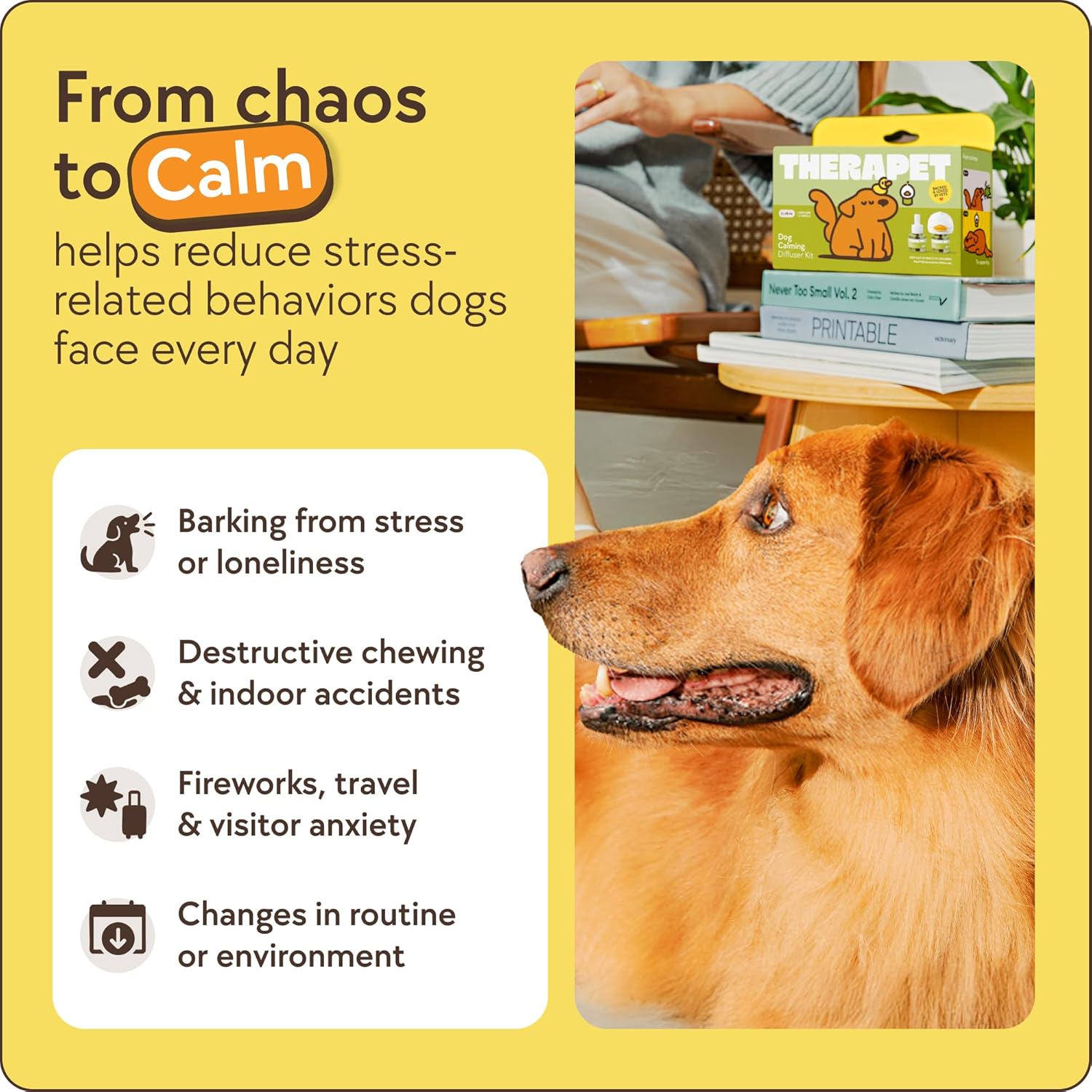 TheraPet MD 60-Day Dog Calming Diffuser Kit - Dog Pheromone Diffuser for Stress, Destructive Behavior, Pee Accidents, Separation Anxiety, Barking, Aggression & Chewing - 60-Day Refills Included - Image 4