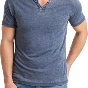 Lucky Brand Men’s Venice Burnout Notch Neck Tee Shirt