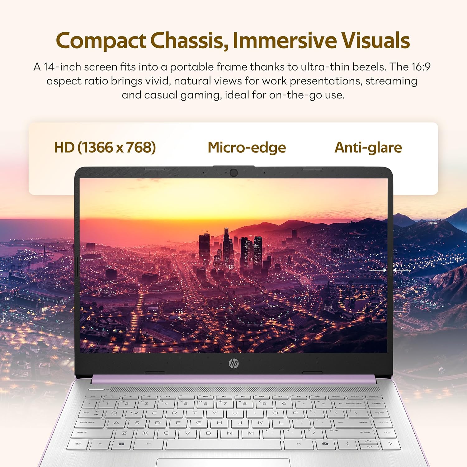 HP Flagship 14" HD Student&Business Laptop with AI Copilot, 13th Gen Intel 4-Core, 4GB RAM, 1.12TB Storage (128GB UFS + 1TB Docking Station), 1 Year Office 365, Wi-Fi 6, Win 11 S, Lavender Purple - Image 4