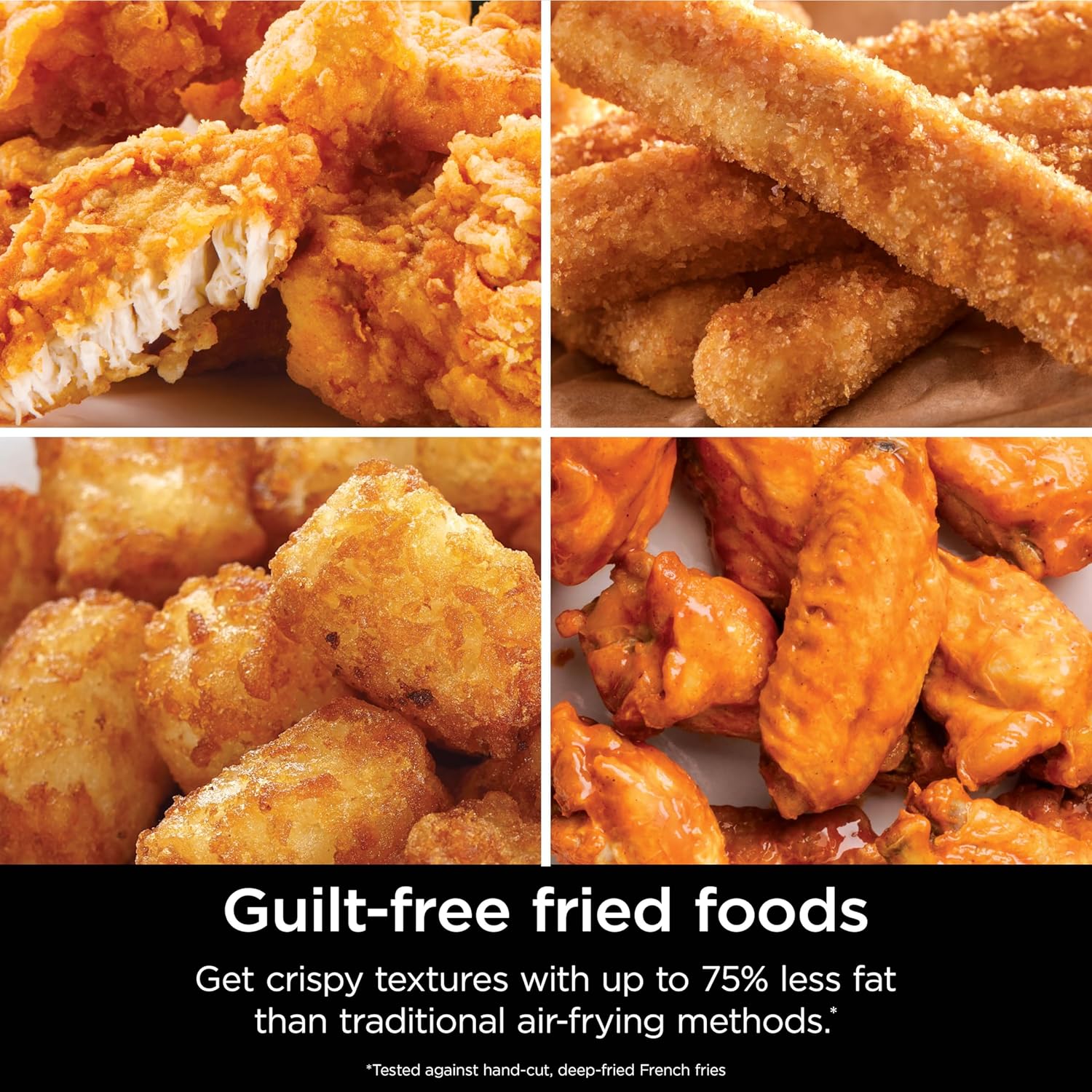 Ninja Air Fryer with Air Crisp | 5 QT Capacity fits up to 4lbs of Fries | 4-in-1 Pro Air Fry, Roast, Reheat, Dehydrate | 400°F Max Temp | 1750 Watts | W/Nonstick Basket & Crisper Plate | Grey | AF141 - Image 8
