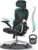 CAPOT Ergonomic Mesh Office Chair, Adjustable Lumbar High Back Desk Chair 400lbs, 4D Flip-up Arms, 3 Tilt Backrest, 3D Headrest, PU Wheels, Swivel Rolling Computer Chair for Long Desk Work – Black