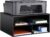 EMERIT Printer Stand for Desk – 2 Tier Desktop Printer Stand with Paper Storage, Printer Riser Organizer for Home Office, Holds up to 30 lbs, Black