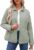 Dokotoo Women’s Winter Quilted Jackets Long Sleeve Button Down Diamond Puffer Jacket Outerwear Coats with Pockets
