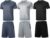 RPOVIG Shirts Shorts Workout Set:Men’s 3 Pack Clothes Short set outfits Gym Active Athletic Basketball