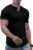 JMIERR Men’s Muscle Slim Henley Shirts Crewneck Longline T-Shirt Gym Workout Athletic Shirt Tees with Button