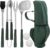 POLIGO 7PCS Golf-Club Style BBQ Tool Set Grilling Tools with Rubber Handle – Stainless Steel Grill Accessories for Outdoor Grill Set Premium Grill Utensils Set Fathers Day Birthday Gifts for Men Green