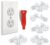 BABY PROOF ME 24 Pack Outlet Covers & Removal Tool Baby Proofing, Provide Shock Prevention and Easy Installation, Safe and Secure Plastic Plug Covers for Power Sockets (24 Outlet Covers)
